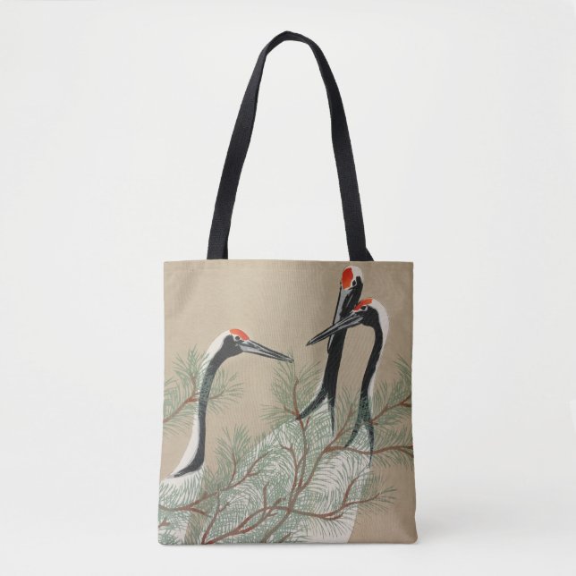 Tote Bag Ports d'impression de bloc de woodblock japonais - (Devant)