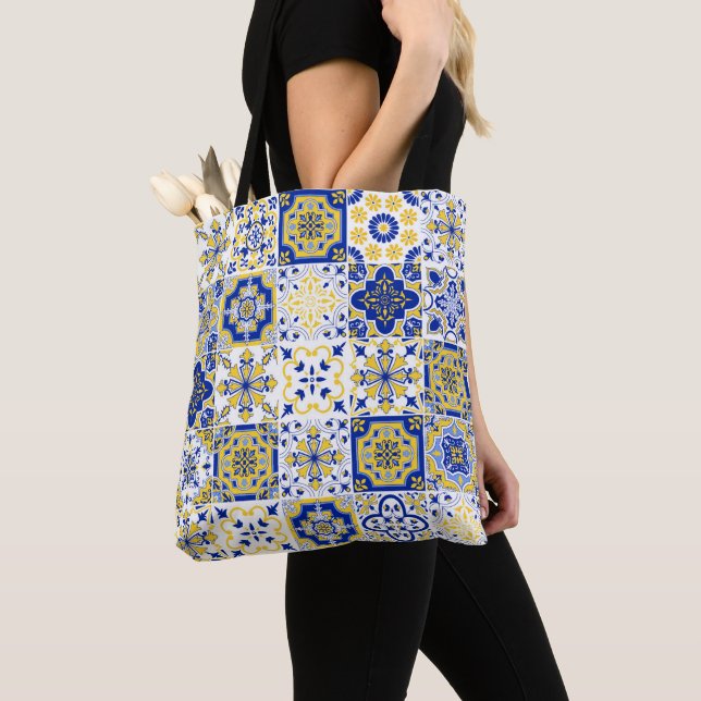 Tote Bag Portuguese Tiles Pattern  (De près)