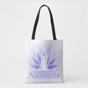 Tote Bag Pose à fleurs Lotus Namaste Fourre-tout