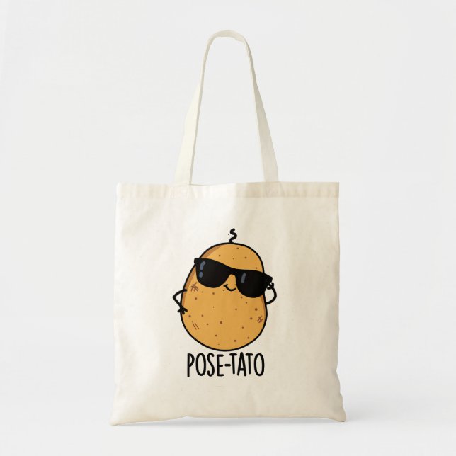 Tote Bag Pose-tato Blague drôle de pomme de terre  (Devant)