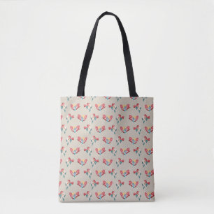 Tote Bag Poses drôles de fée avec l'illustration florale