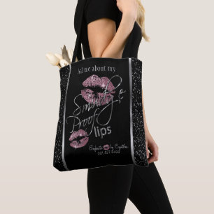 Tote Bag Posez-moi des questions sur mes lèvres d'épreuve