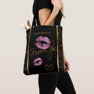 Tote Bag Posez-moi des questions sur mes lèvres glamour -