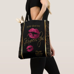 Tote Bag Posez-moi des questions sur mes lèvres glamour -