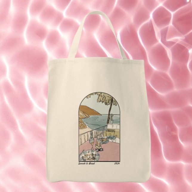 Tote Bag Positano Italie Accueil Mariage Faveurs (Créateur téléchargé)