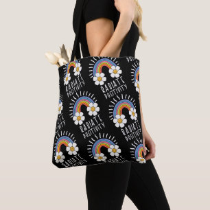 Tote Bag Positivité du rayonnement Arc-en-ciel coloré et