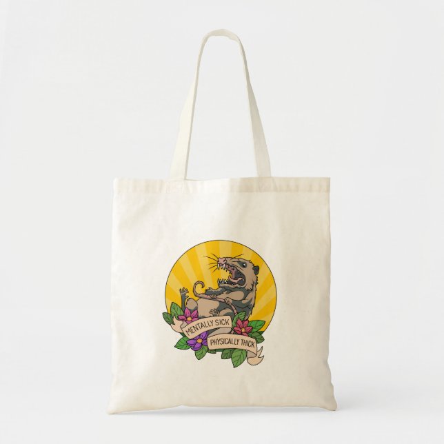 Tote Bag Possum - Maladie Mentale Physique Épaisible (Devant)