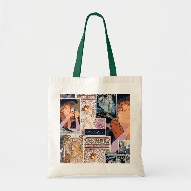 Tote Bag Poster d'art Vintage français Collage personnalisé (Devant)