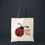 Tote Bag Poster de animal Ladybug mignon<br><div class="desc">Qui n'aime pas un insecte de femme ? Ce design amusant est sûr d'égayer votre journée.</div>