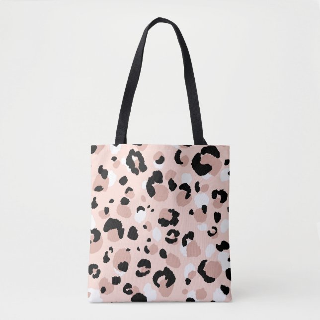 Tote Bag Poster de animal Léopard Abstrait moderne (Devant)