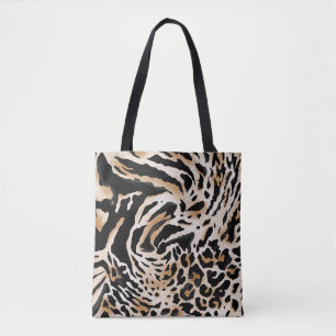 Tote Bag Poster de animal : Leopard Zebra Tiger