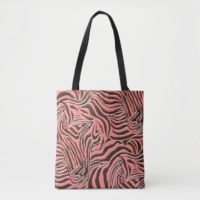 Tote Bag Poster de animal, modèle zèbre sans soudure. (Devant)