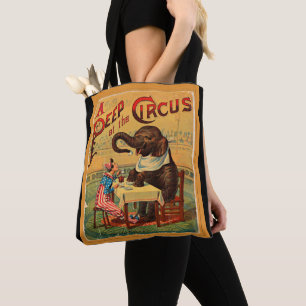 Tote Bag Poster de cirque vintage : Circus Elephant
