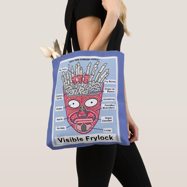 Tote Bag Poster de l'Aqua Ado Hunger Force Visible Frylock (De près)