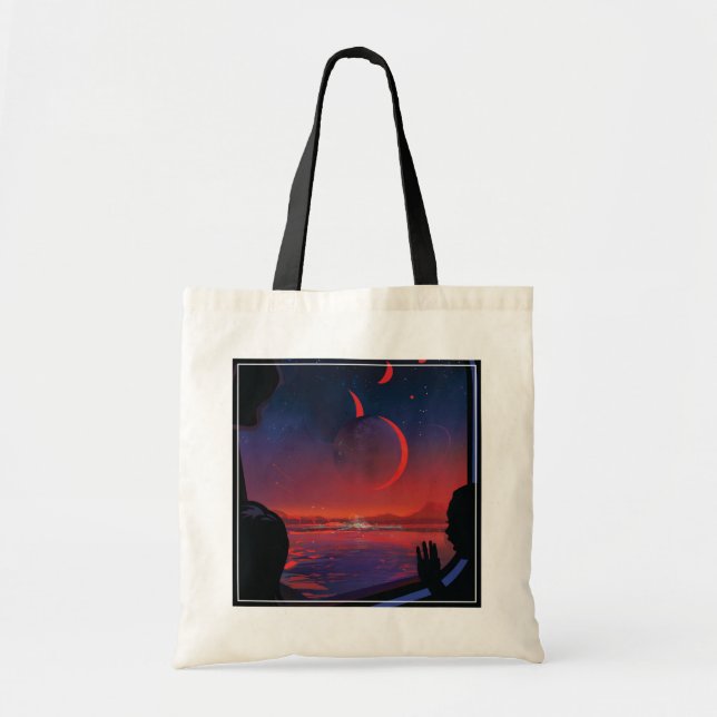 Tote Bag Poster de l'espace rétro - Les spectateurs observe (Devant)