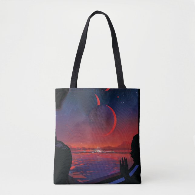 Tote Bag Poster de l'espace rétro - Les spectateurs observe (Devant)