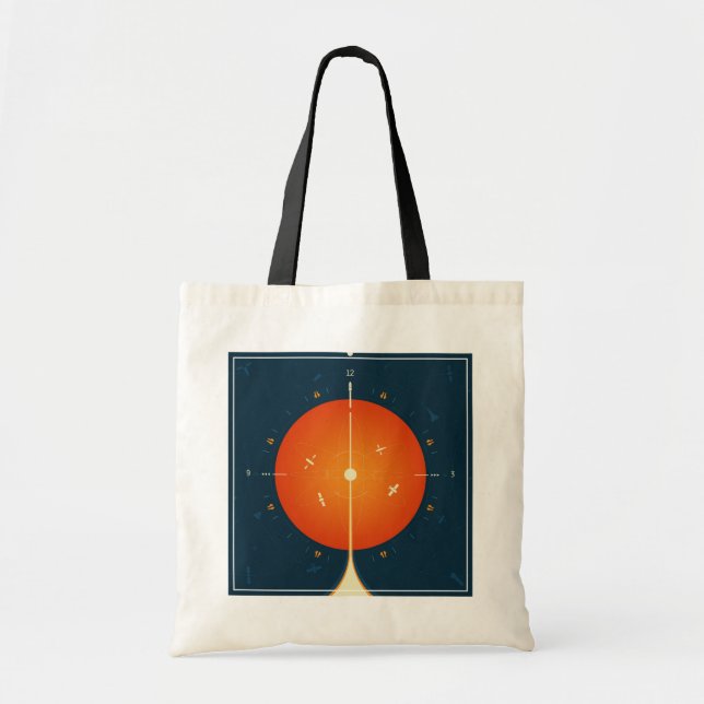 Tote Bag Poster de l'horloge atomique Deep Space, version o (Devant)