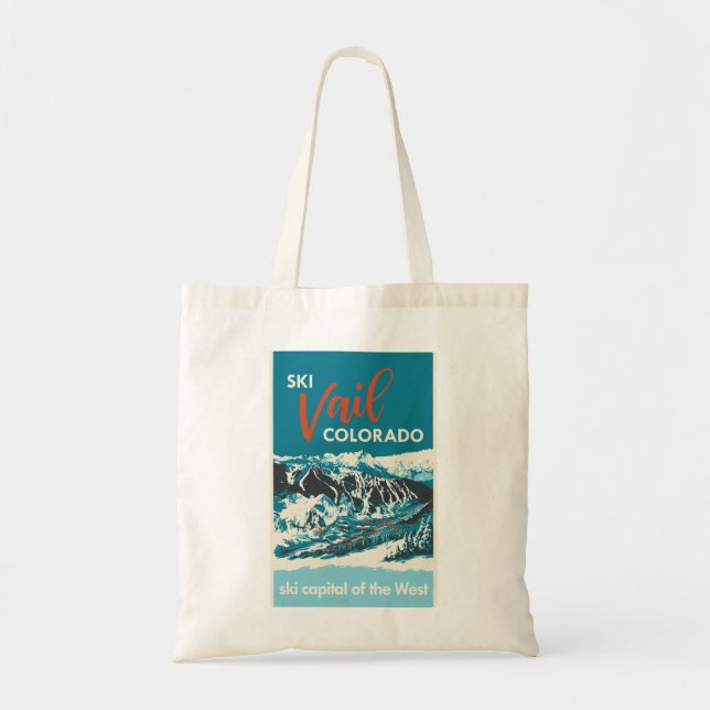 Tote Bag Poster de ski de Vail vintage (Devant)