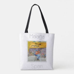 Tote Bag Poster de voyage pour Malaga Espagne