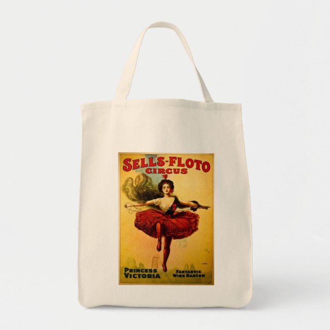 Tote Bag Poster du Cirque vintage Sells-Floto (Devant)