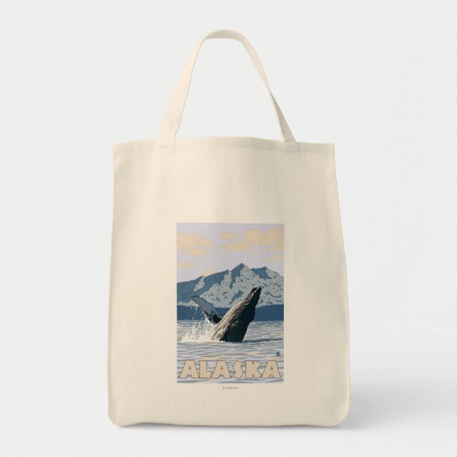 Tote Bag Poster du Vintage voyage de baleines à bosse d'Ala (Devant)