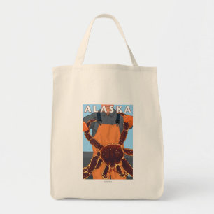 Tote Bag Poster du Vintage voyage King Crab and Fishman