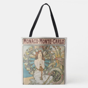 Tote Bag Poster Mont-Carlo vintage par Alphonse Mucha