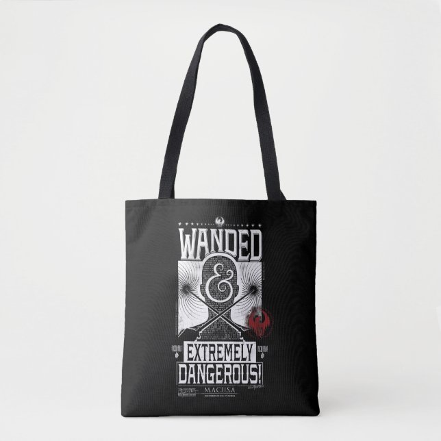 Tote Bag Poster Recherché géant et extrêmement dangereux -  (Devant)