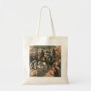 Tote Bag Poster vintage D'Un Entraîneur Piloté Par Un Singe