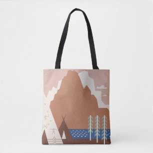 Tote Bag Poster vintage Promouvoir Les Voyages Au Montana. 