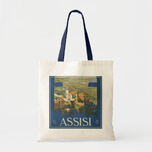 Tote Bag Poster Vintage voyage D'Assise, Italie