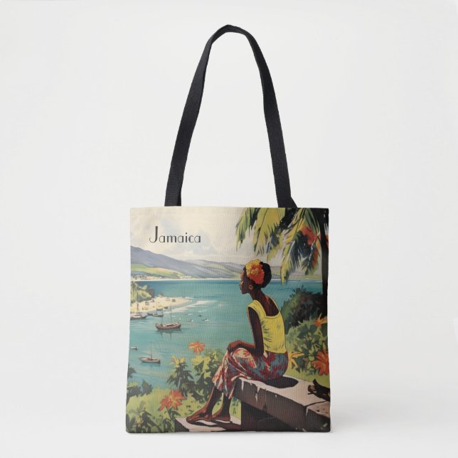Tote Bag Poster Vintage voyage Jamaïcaine (Devant)