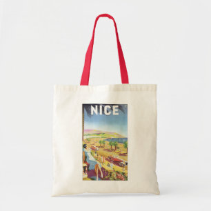 Tote Bag Poster Vintage voyage, Nice, France Côte d'Azur