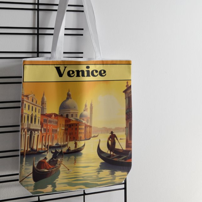 Tote Bag Poster Vintage voyage Venice, Italie (Créateur téléchargé)