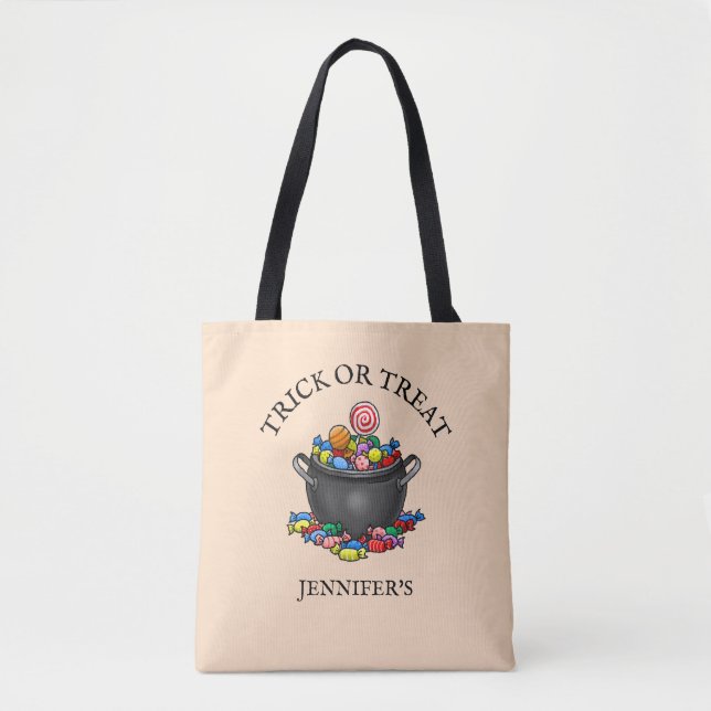 Tote Bag Pot de bonbons Trick or Treat (Devant)