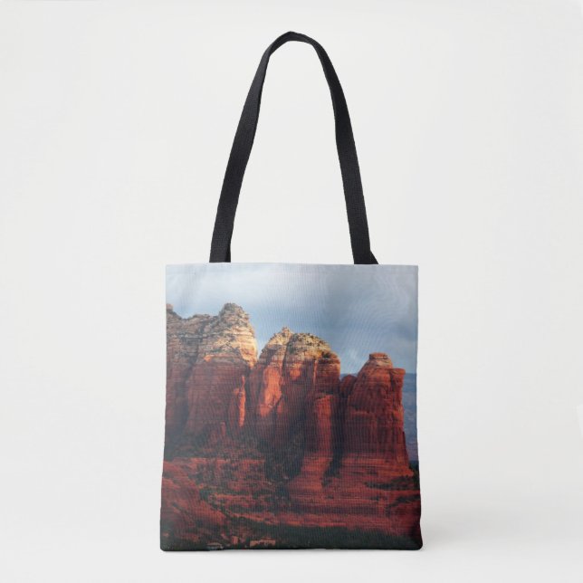 Tote Bag Pot de café nuageux Rock à Sedona Arizona (Devant)