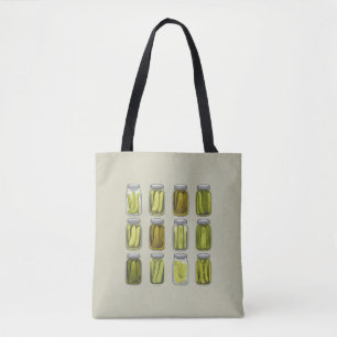 Tote Bag Pot de pickles en conserve vintage pour amateur de