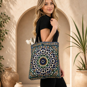 Tote Bag Pot de stockage en céramique à motif géométrique m