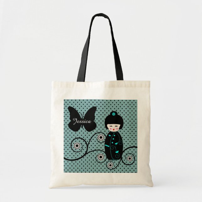 Tote Bag Pot Polka japonais personnalisé (Devant)
