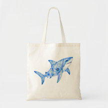 Poterie d'art à thème floral requin
