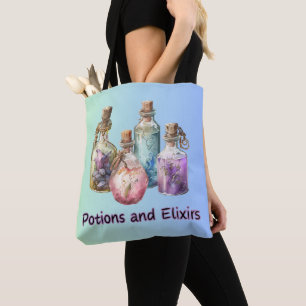 Tote Bag Potions en flacons et élixirs Halloween