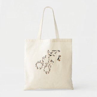 Tote Bag Pouffin de Dandelion Fleur Floral Puffin
