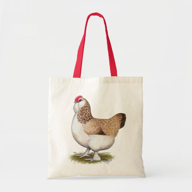 Tote Bag Poule saumonée de Faverolle (Devant)