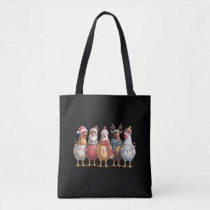 Tote Bag Poules de Noël Cadeau de poulet de Noël Amateur de