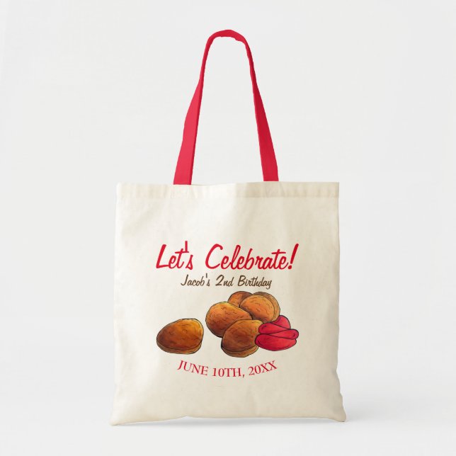 Tote Bag Poulet de poule avec Ketchup Junk Restauration rap (Devant)