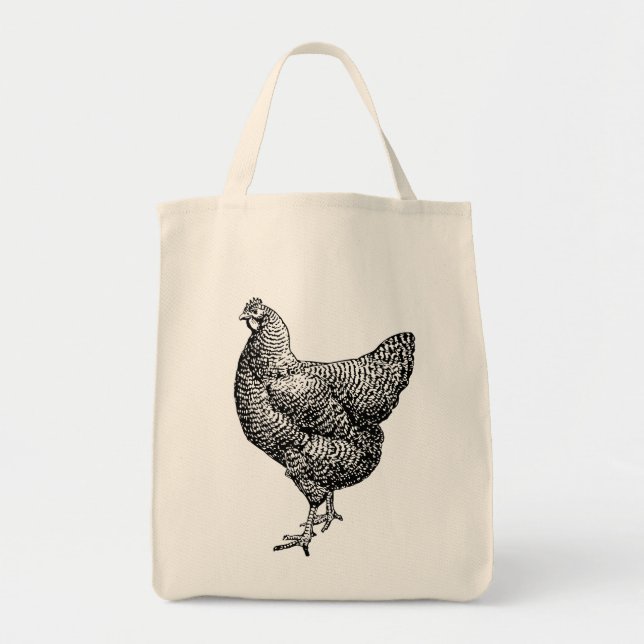Tote Bag Poulet de roche Plymouth Barred classique Hen (Devant)