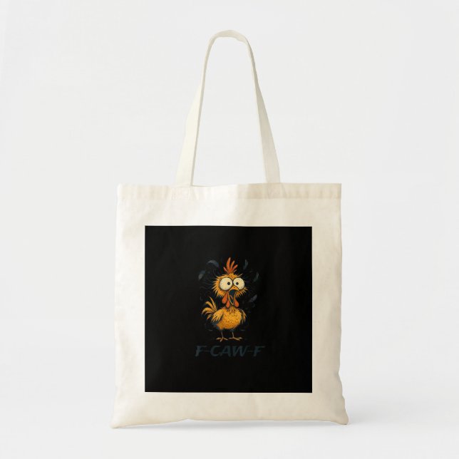 Tote Bag Poulet drôle F-Caw-F oiseau F-Caw-F graphique mini (Devant)