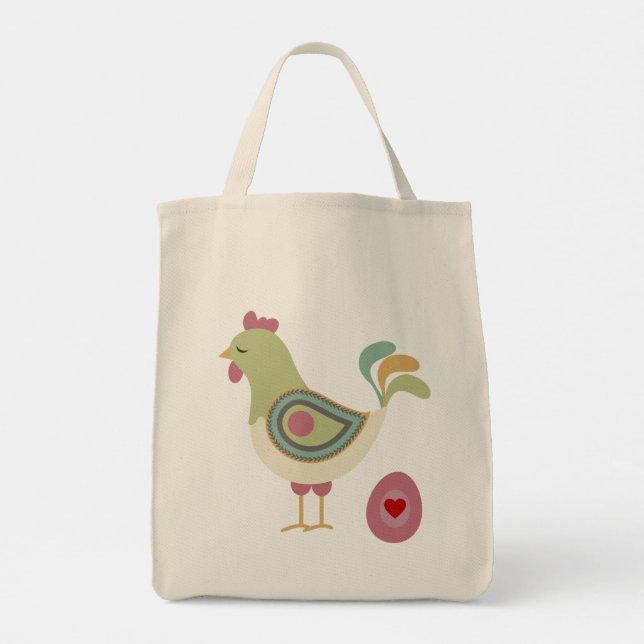 Tote Bag Poulet Et Oeuf Mignons (Dos)