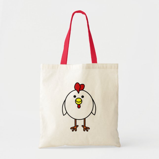 Tote Bag Poulet heureux mignon (Devant)