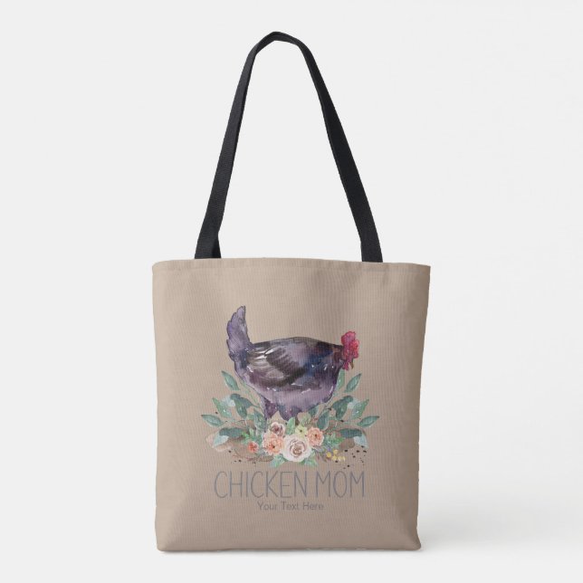 Tote Bag Poulet maman Agriculture biologique Jardinage Perm (Dos)